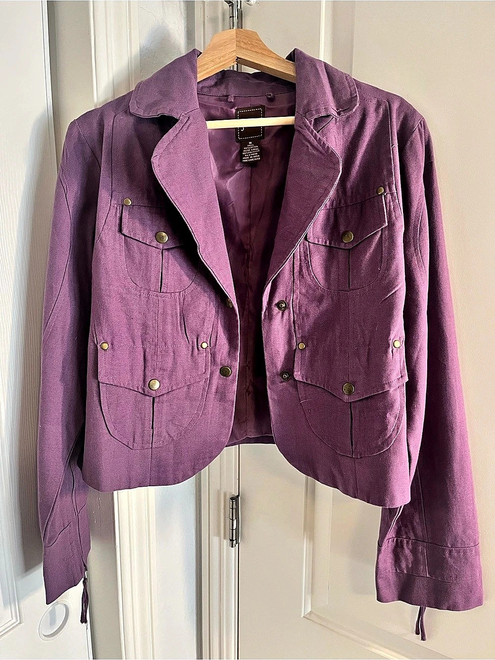 Galeno Utility Jacket in Purple Size Medium Like New
